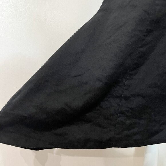 SARAH PACINI BLACK WOOL METALLIC FIBER ASYMMETRICAL SLEEVELESS SHIFT DRESS - M - Picture 6 of 12